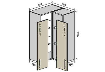 Фото В58 Тумба угловая 58 Моно Вип-Мастер