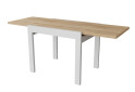 Фото 3 - Стол обеденный Неман Корс 89x69 см розкладний, дуб сонома, ножки белые
