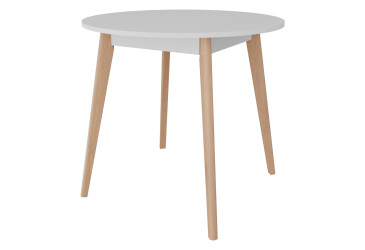 Фото Стол обеденный Неман Бон ДСП 88x88 см, белый / ольха (лак)