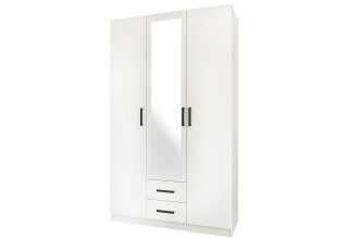 Фото Шкаф Garant NV Simple / Симпл 3-дверная с 2 ящиками и зеркалом 120 см, нимфея альба