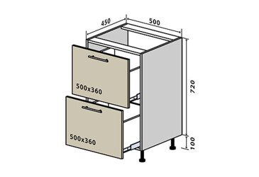 Фото Н36 Тумба 2Ш 50