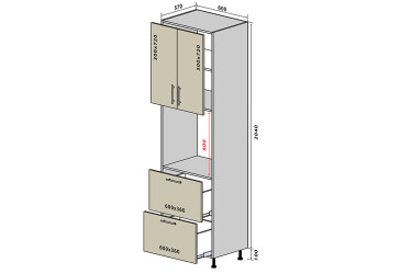 Фото Н19 Пенал 2Д2Ш New Моно Вип-Мастер