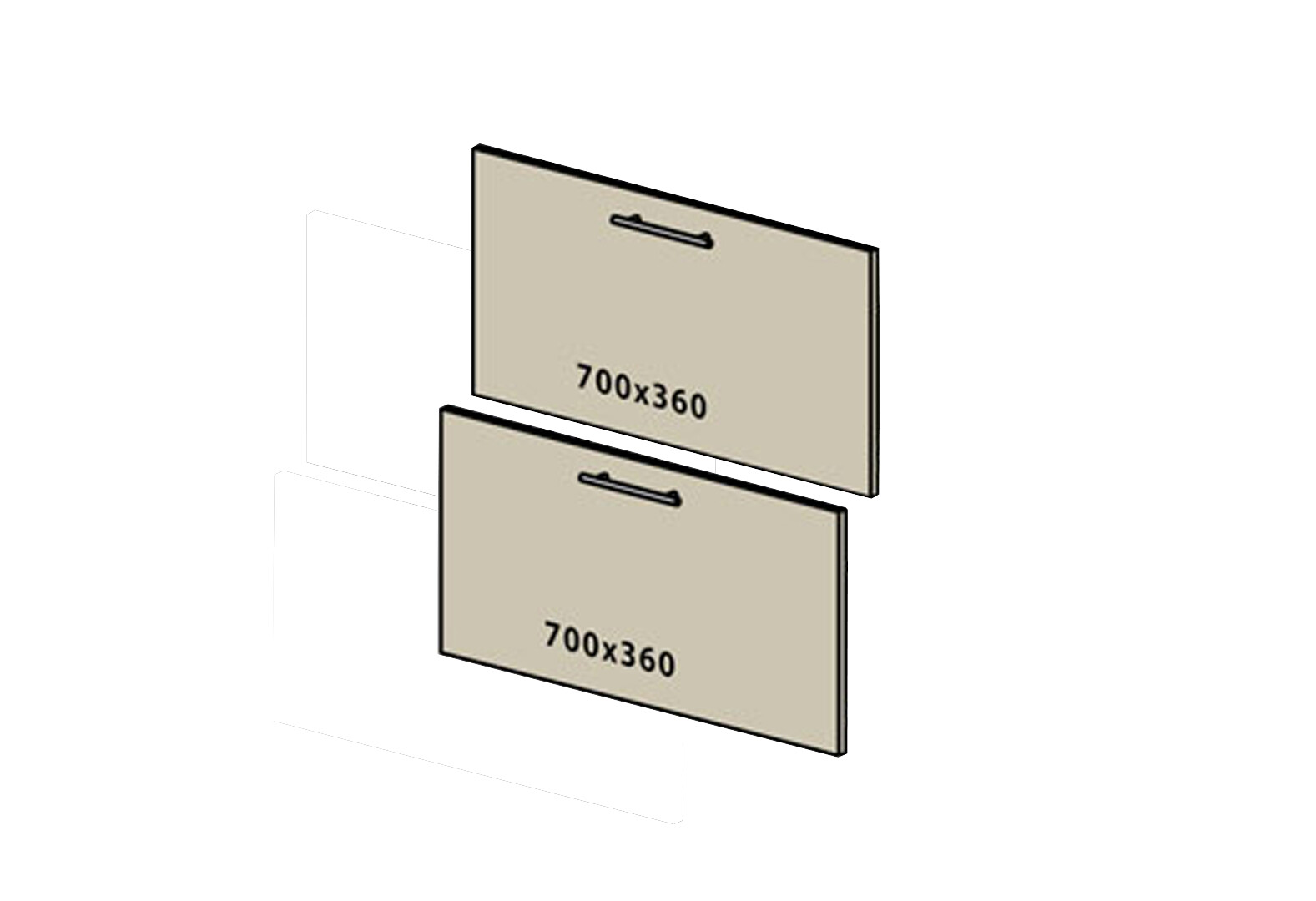 Фото 1 - Фасад ф ш 700 (1+1) Моно Вип-Мастер