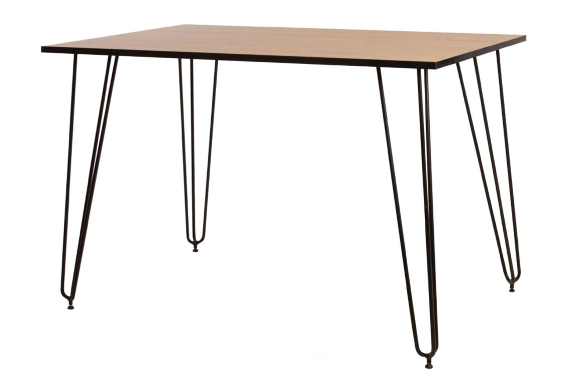 Фото Стол обеденный Новый Стиль Aller Black (18) 120x80 см, орех тееполо/черный