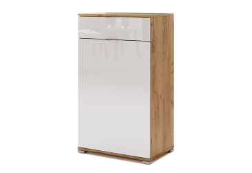 Фото Комод MiroMark Асти 1-дверный с 1 ящиком 60 см Дуб крафт/Белый
