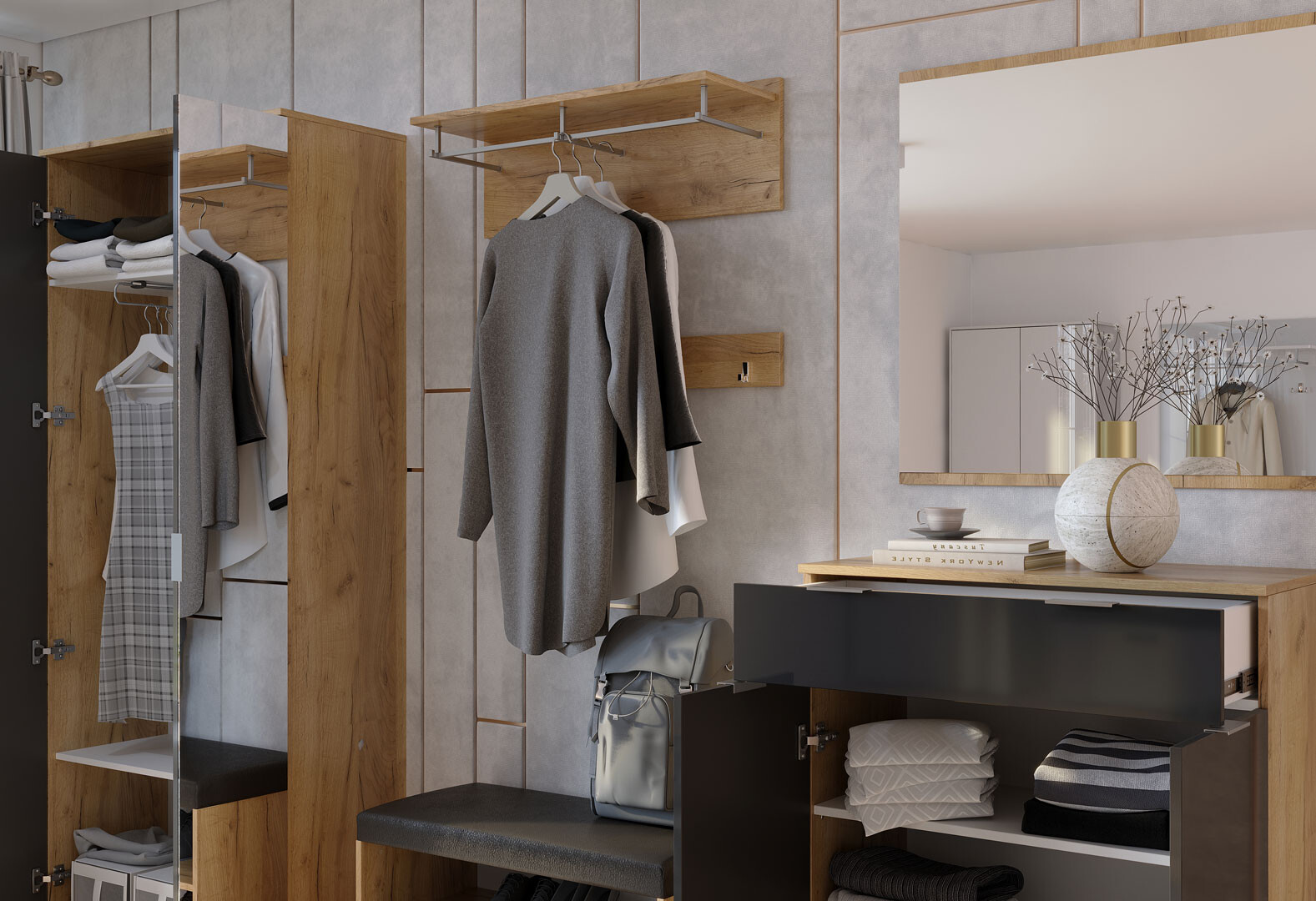 Фото 4 - Модульний передпокій Луна MiroMark 