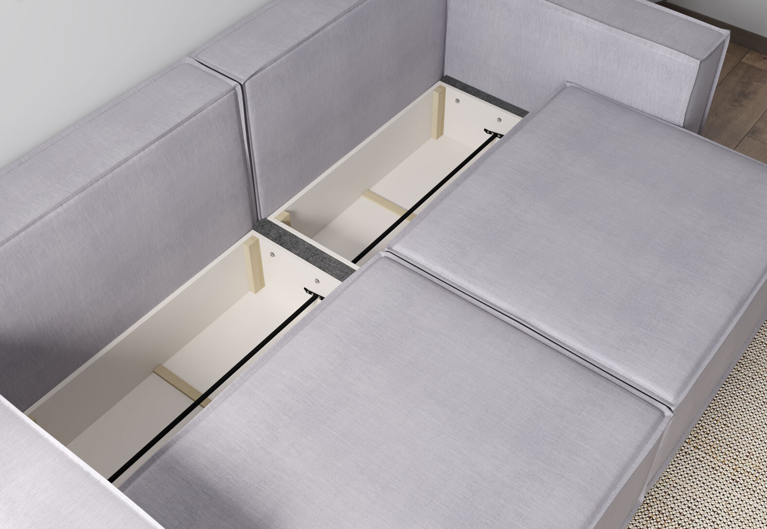 Фото 6 - Диван Vika Мікадо 242x115 см, світло-сірий (Life 24)