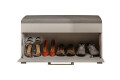 Фото 1 - Тумба для обуви Аманда MiroMark с одной дверкой и сиденьем 90 см, глянец белый