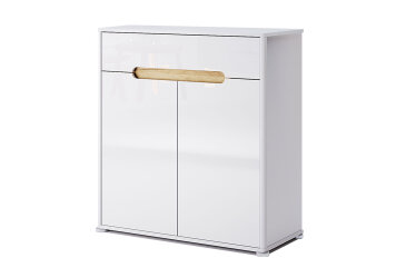 Image Комод MiroMark Стелла 2-дверный с 1 ящиком 90 см, глянец белый