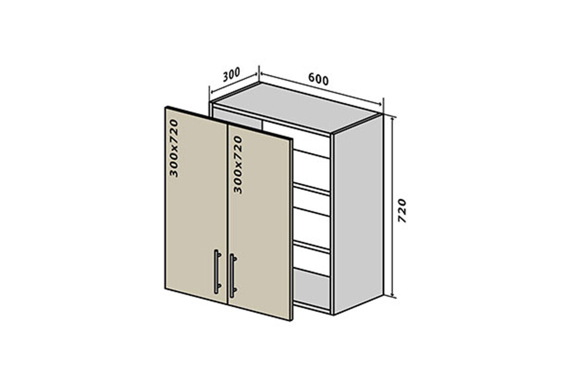 Фото В6 Тумба 2Д 60 Моно Luxe Вип-Мастер