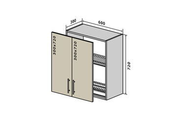 Фото В7 Тумба Сушка 2Д 60 Моно Luxe Вип-Мастер