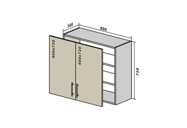 Фото В8 Тумба 2Д 80 Моно Luxe VIP-master
