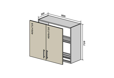 Фото В9 Сушка 2Д 80 Моно Luxe Вип-Мастер
