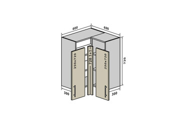 Фото В18 Тумба угловая 60х60 Моно Luxe Вип-Мастер