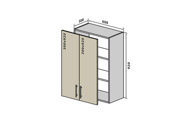 Фото В46 Тумба 2Д 60 Моно Luxe Вип-Мастер