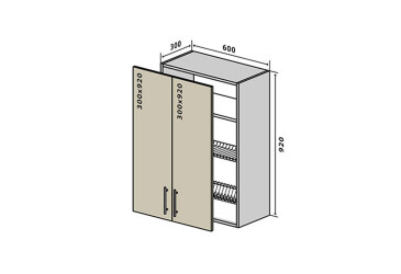 Фото В47 Тумба 2Д 60 Сушка Моно Luxe Вип-Мастер