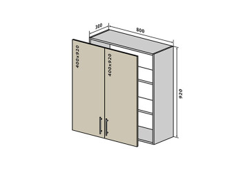 Фото В48 Тумба 2Д 80 Моно Luxe Вип-Мастер