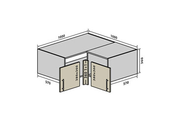 Фото В81 Тумба угловая 100 Моно Luxe Вип-Мастер
