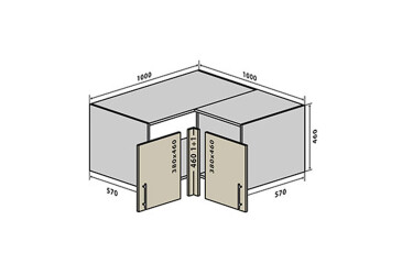 Фото В83 Тумба кутова 100 Моно Luxe VIP-master
