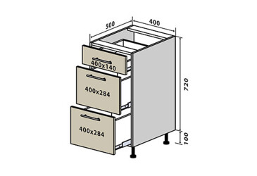 Фото Н9 Тумба 3Ш 40