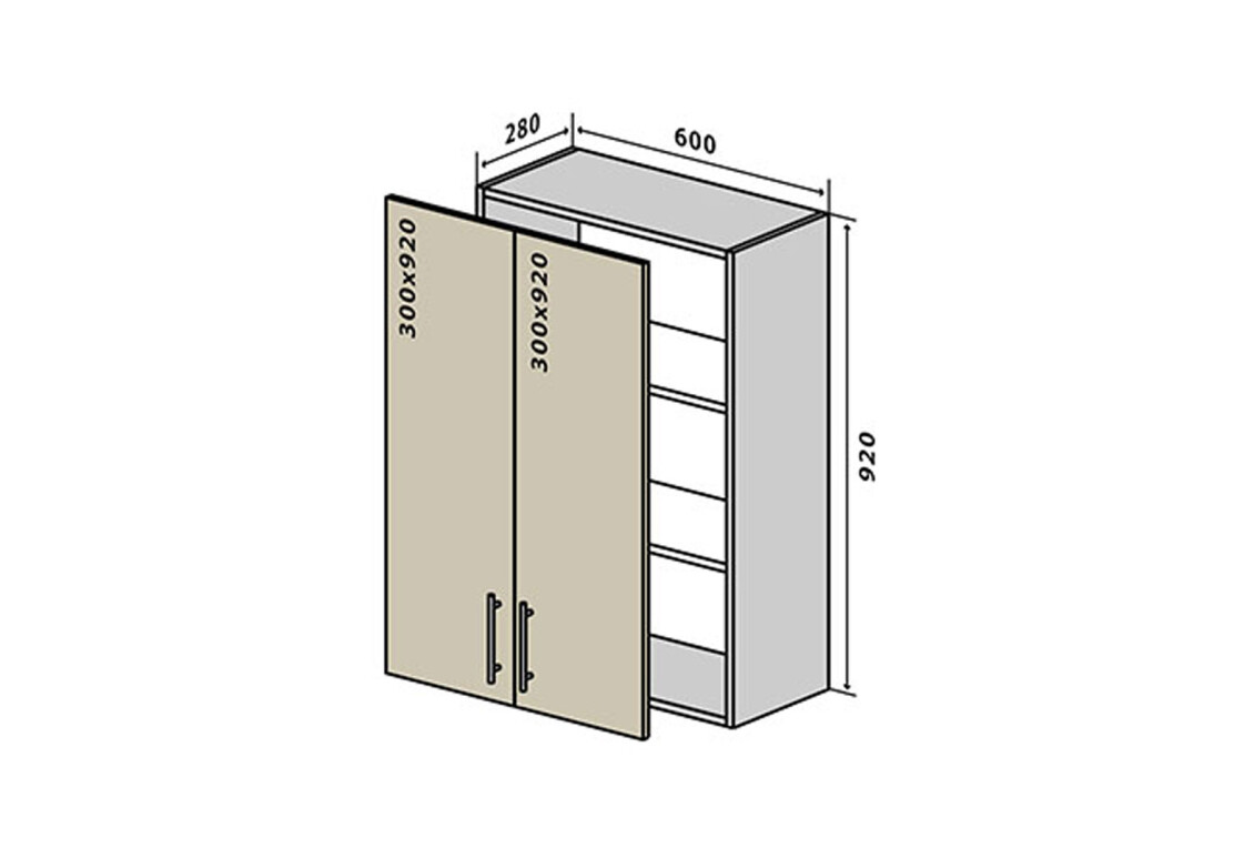 Фото В46 Тумба 2Д 60 Бета Вип-Мастер