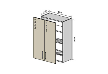 Фото В47 Тумба 2Д 60 Сушка Бета Вип-Мастер