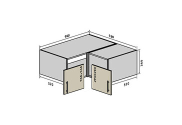 Фото В81 Тумба угловая 98 Бета Вип-Мастер