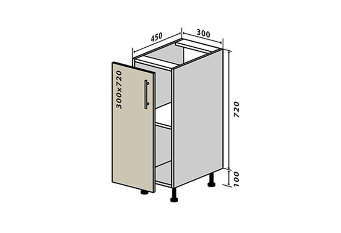 Фото Н2 Тумба 1Д 30 Бета Вип-Мастер