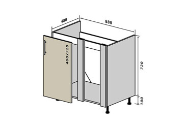 Фото Н15 Заглушка мойка 1Д 88