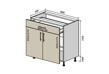 Фото Н31 Тумба 1Ш2Д 80