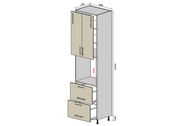 Фото Н21 Пенал 2Д2Ш 234 New Бета Вип-Мастер