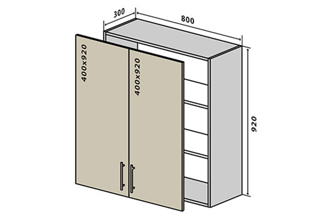 Фото В48 Тумба 2Д 80 Бета Люкс VIP-master