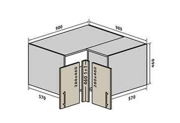 Фото В82 Тумба кутова 90 Бета Люкс VIP-master