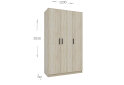 Image 3 - Шафа Garant Simple / Сімпл 3-дверна 120 см дуб сонома
