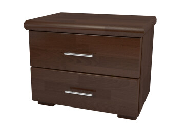 Фото Тумба приліжкова Arbor Drev Ексклюзив з 2 шухлядами 50 см темний горіх сосна