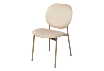 Фото Стілець кухонний Bjorn Карл 47x62x88 см м'який, бежевий Magic Velvet 2201, опора мокко