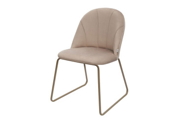 Фото Стілець кухонний Bjorn Свен 50x52x80 см м'який, бежевий Magic Velvet 2210, опора мокко