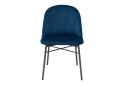 Фото 2 - Стілець кухонний Bjorn Свен 50x52x80 см м'який, синій Riviera 81, опора чорна