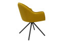 Фото 4 - Стілець кухонний Bjorn Лестер 58x62x83 см м'який з підлокітниками, жовтий Magic Velvet 2290, опора чорна