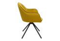 Фото 3 - Стілець кухонний Bjorn Лестер 58x62x83 см м'який з підлокітниками, жовтий Magic Velvet 2290, опора чорна