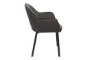 Фото 2 - Стілець кухонний Bjorn Лестер 58x62x83 см м'який з підлокітниками, темний сірий Magic Velvet 2273, опора чорна