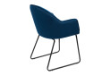 Фото 4 - Стілець кухонний Bjorn Лестер 58x62x83 см м'який з підлокітниками, синій Riviera 81, опора чорна