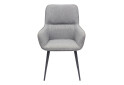 Фото 4 - Стул кухонный Bjorn Фрост 60x63x93 см мягкий с подлокотниками, серый Solid 90, опора черная