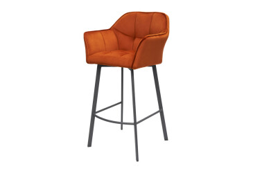 Фото Стул барный Bjorn Френк В 59x52x106 см, коричневый Magic Velvet 2213, опора черная