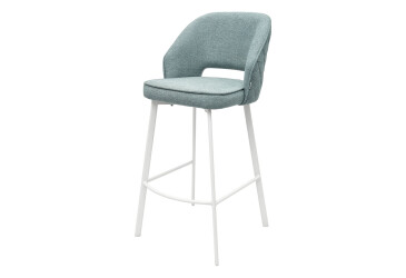 Фото Стул барный Bjorn Андре В 51x60x105 см, серо-голубой Gemma 76, опора белая