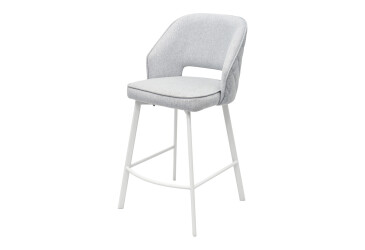 Фото Стул полубарный Bjorn Андре РВ 51x60x95 см, серый Solid 83, опора белая