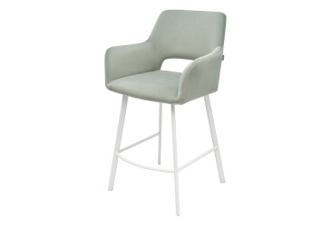 Фото Стул полубарный Bjorn Старк РВ 59x57x97 см, серый Riviera 34, опора белая