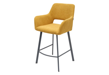 Фото Стул полубарный Bjorn Старк РВ 59x57x97 см, желтый Primo 48, опора серая