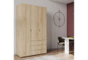 Фото 2 - Шкаф Doros Гелар 3 ДСП 3-дверная с 3 ящиками 116 см Дуб Сонома