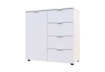 Фото Комод Doros Рон 1 1-дверный с 4 ящиками 80 см Белый 